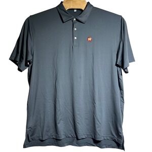 Peter Millar Summer Comfort Polo Shirt Mens XXL Gray Performance Stretch M Logo